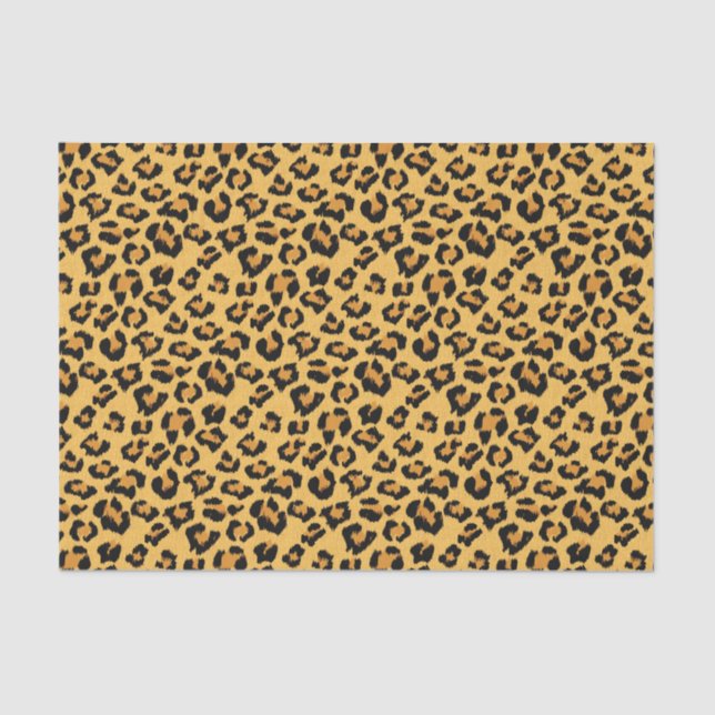 Papel De Seda Padrão de peles de animais com pele de leopardo na (Frente )