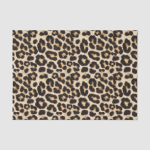 Papel De Seda Padrão de Peles de Leopardo Faux