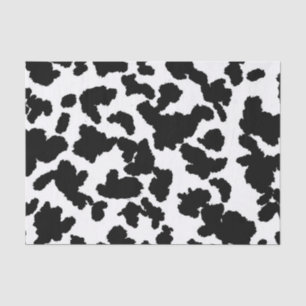 Papel De Seda Padrão De Peles De Vaca Preta E Branca