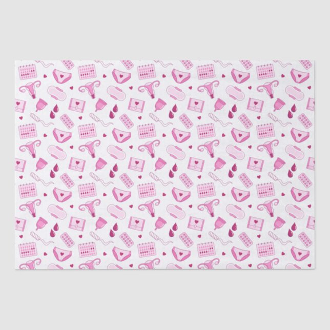 Papel De Seda Padrão de Períodos (Frente )