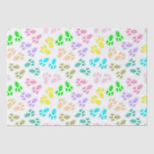 Papel De Seda Padrão de Pés de Coelhinho de Páscoa Personalizado