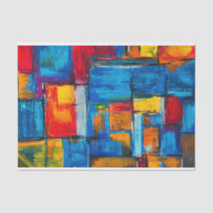 Papel De Seda Padrão de Pintura Abstrato expressionista