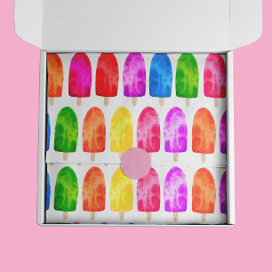Papel De Seda Padrão de pirulito de gelo Popsicle colorido