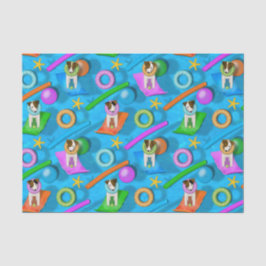 Papel De Seda Padrão de piscina do cão Parson Jack Russell Terri