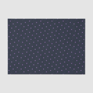 Papel De Seda Padrão de pontos de lavanda no azul escuro