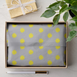 Papel De Seda Padrão de Pontos Polca Ensolarado