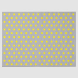 Papel De Seda Padrão de Pontos Polca Ensolarado