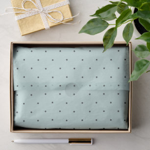 Papel De Seda Padrão de Pontos Pretos Minimalista Clássico