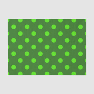 Papel De Seda Padrão de Pontos Verde Escuro em Verde