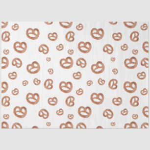 Papel De Seda Padrão de Pretzel de Mola Salgada