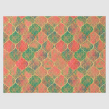 Padrão de Quatrefoil Colorido de Aquarela