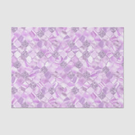 Papel De Seda Padrão de Quatrefoil de Lilac Purple Marroquino