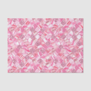 Papel De Seda Padrão de Quatrefoil de Marrocos rosa