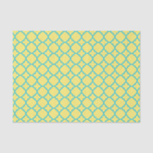 Padrão de Quatrefoil Marocano Amarelo e Teal