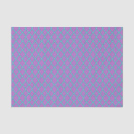Papel De Seda Padrão de Quatrefoil Marocano Roxo e Teal