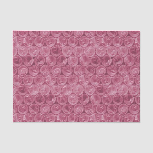 Papel De Seda Padrão de quebra de bolha rosa (Frente )