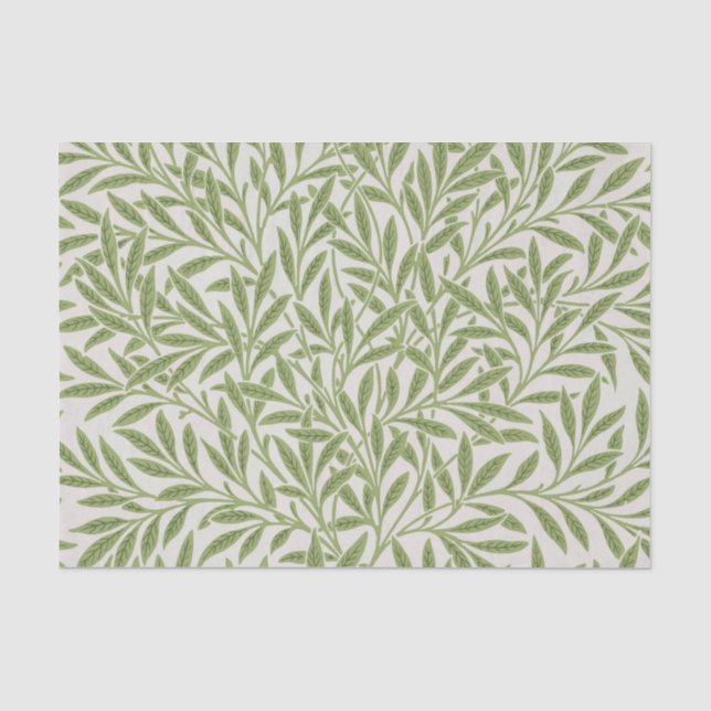 Papel De Seda Padrão de ramos verdejantes  (Frente )