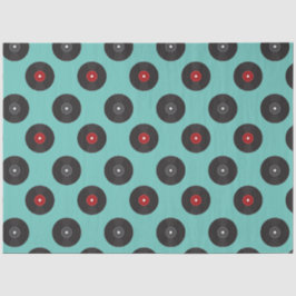 Papel De Seda Padrão de Registros Retro Jukebox