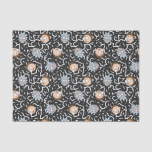 Papel De Seda Padrão de Relâmpago de rick e Morty