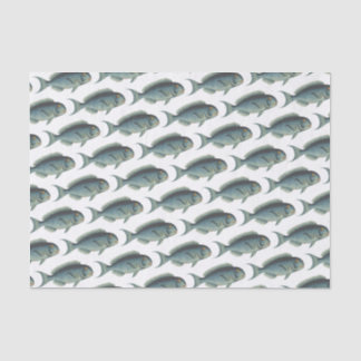 Papel De Seda Padrão de Repetição de Peixes Vintage de Coloração