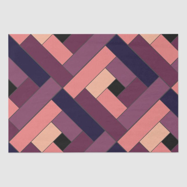 Papel De Seda Padrão de Retângulo (ver5) com Detalhe Personaliza (Frente )