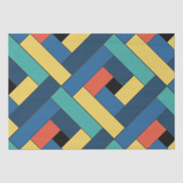 Papel De Seda Padrão de Retângulo (ver7) com Detalhes Personaliz