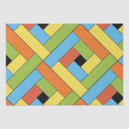 Papel De Seda Padrão de Retângulo (ver8) com Detalhe Personaliza