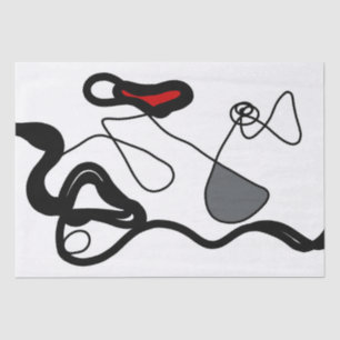 Papel De Seda Padrão de retenção: Abstrato preto, branco, Cinza