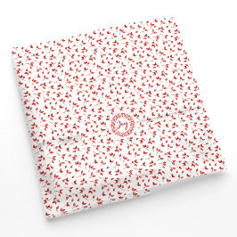 Papel De Seda Padrão de Roseqos de Berries Vermelhos com Aquarel