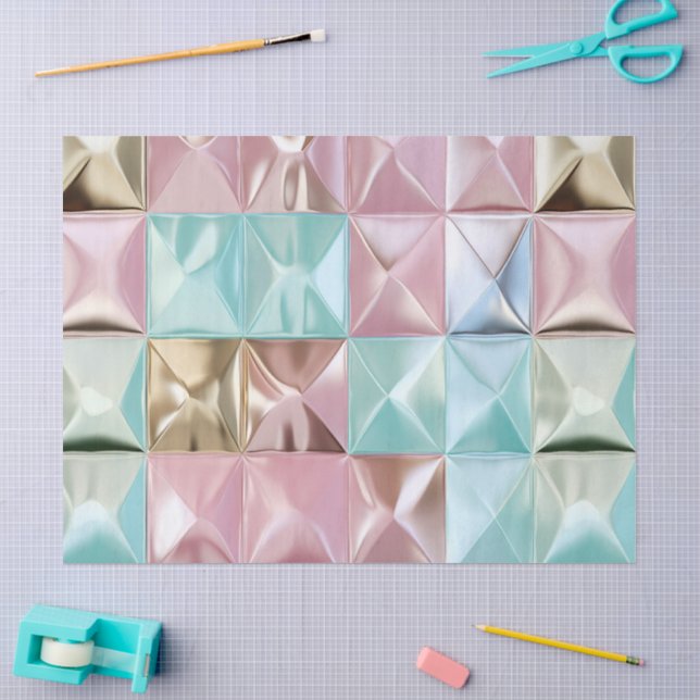 Papel De Seda Padrão de Ruga de Folha (Arte )