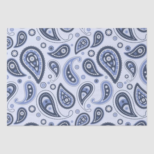 Papel De Seda Padrão de salto azul (Frente )