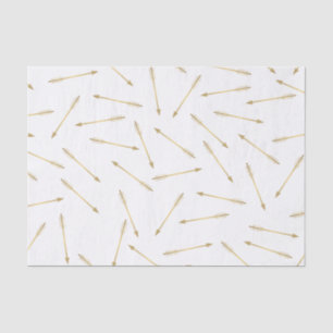 Papel De Seda Padrão de Seta Dourada