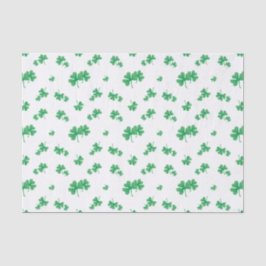 Papel De Seda Padrão de Shamrock irlandês verde gradiente