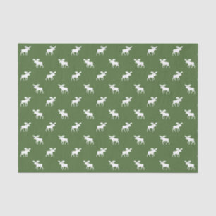 Papel De Seda Padrão de Silhuetas de Alces