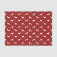Padrão de Silhuetas de Doberman Pinscher Vermelho