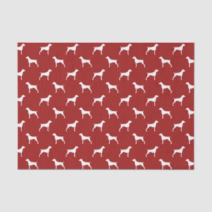 Papel De Seda Padrão de Silhuetas de Pointer de Cabelo Curto Ale