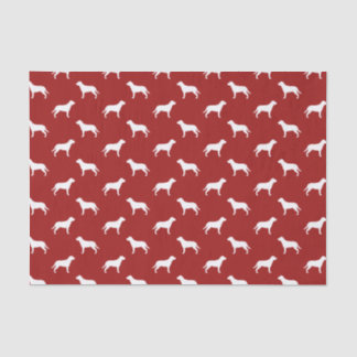 Papel De Seda Padrão de Silhuetas do Cão de Montanha Suíço Maior