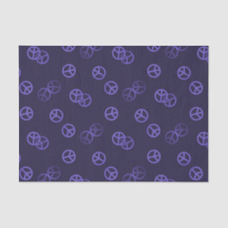 Papel De Seda Padrão de Sinal de Paz Roxo Aleatório