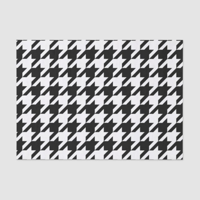 Papel De Seda Padrão de som em preto e branco (Frente )