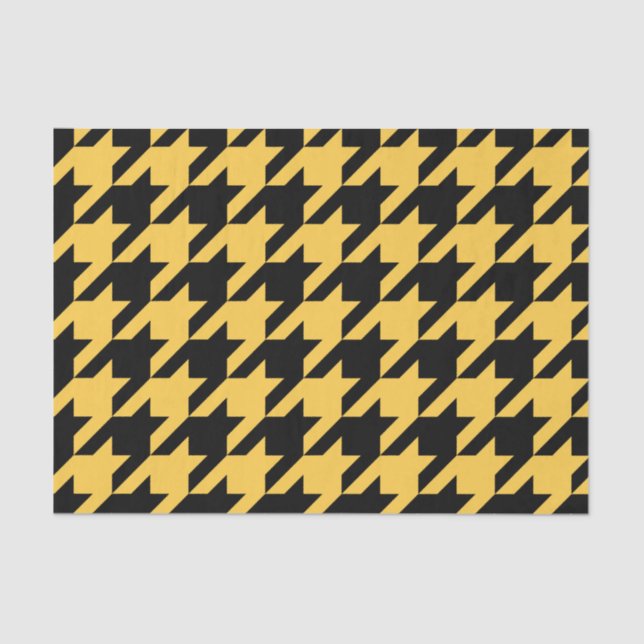 Papel De Seda Padrão de som preto e amarelo (Frente )