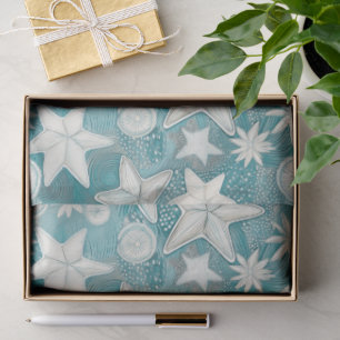 Papel De Seda Padrão de Starfish e Dólares de Areia Estilizado#2