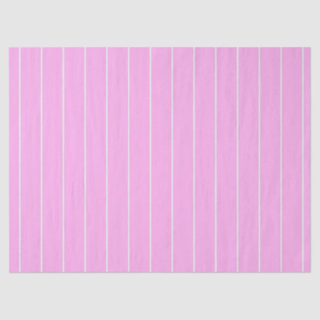 Papel De Seda Padrão de Stripe Branca e PInk (Frente )