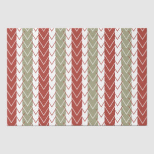 Papel De Seda Padrão de Stripe do Chevron Vermelho