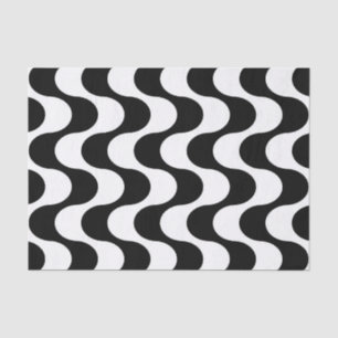 Papel De Seda Padrão de Stripe Op-Art de estilo onda retroativo 