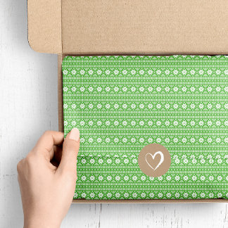 Papel De Seda Padrão de Suéter de Natal da Ilha Green Fair