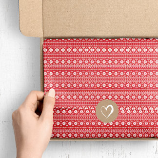 Papel De Seda Padrão de Suéter de Natal da Ilha Red Fair