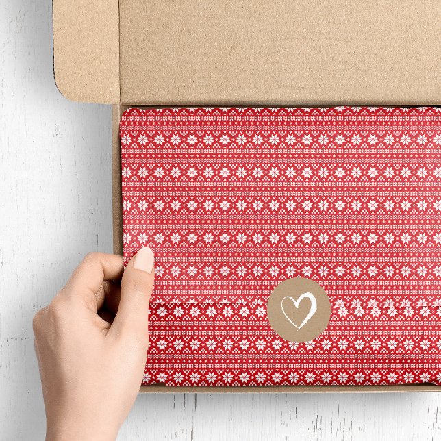 Papel De Seda Padrão de Suéter de Natal da Ilha Red Fair (Criador carregado)