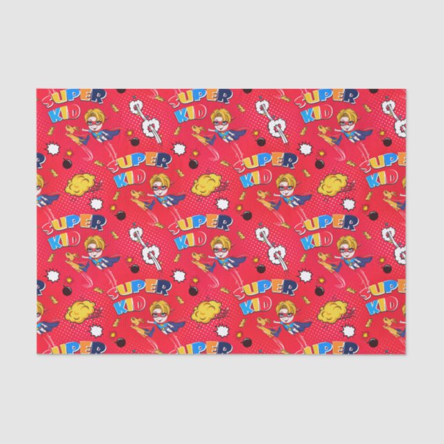 Papel De Seda padrão de super-herói de martelo giro (Frente )