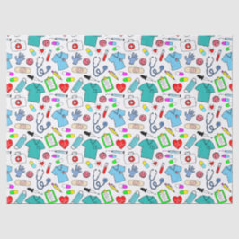 Papel De Seda Padrão De Suprimentos Médicos De Enfermeira