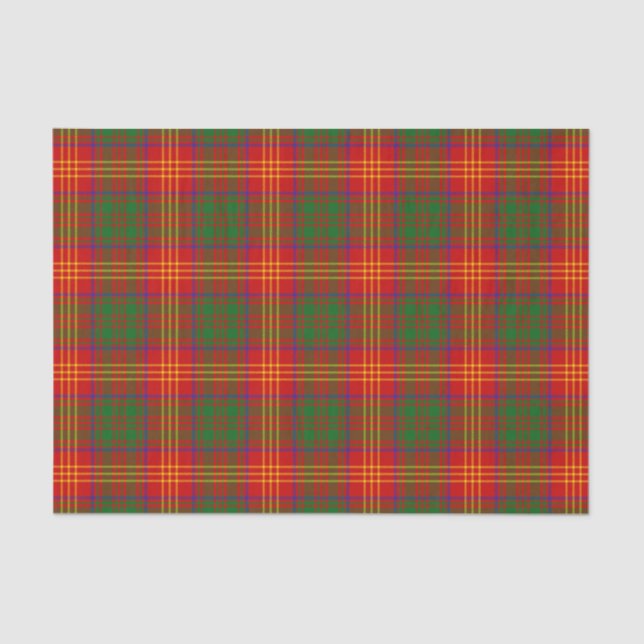 Papel De Seda Padrão de Tartan da Família Burns (Frente )